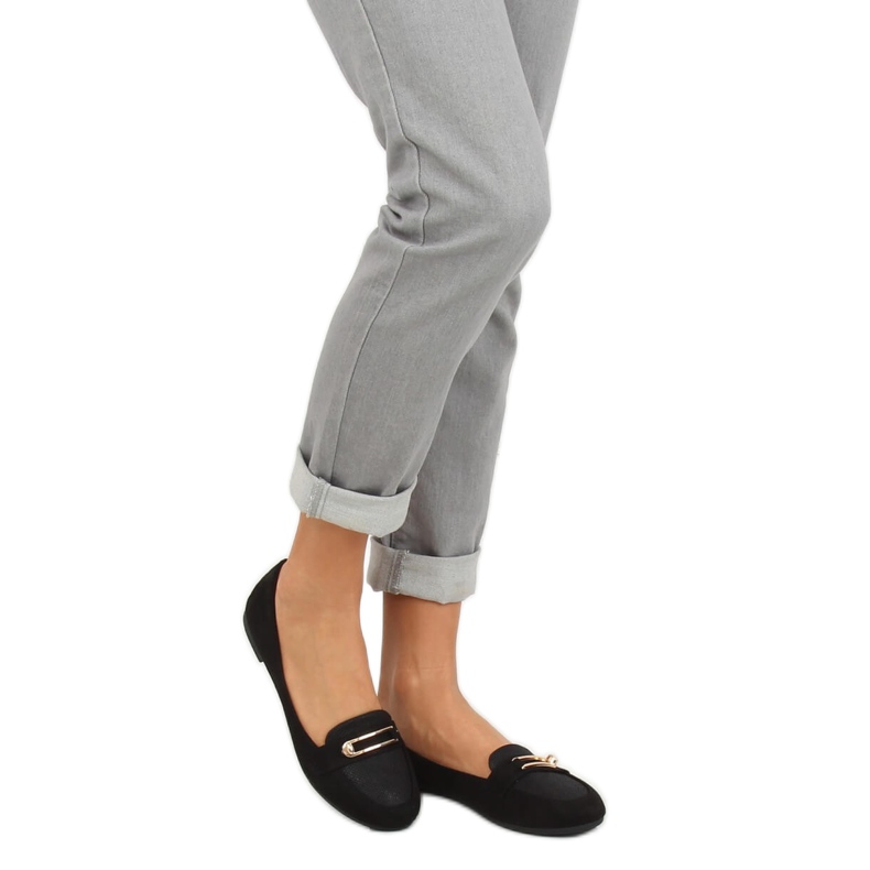 Schwarze Damen-Loafer VS-662 Black 2