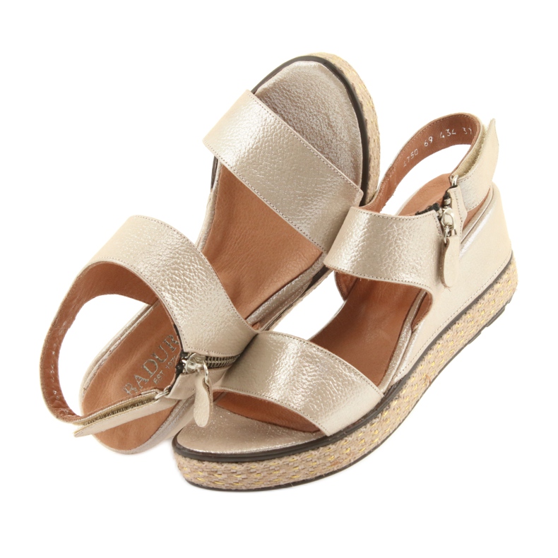 Keilsandalen Badura 4750 goldener Cappuccino 5