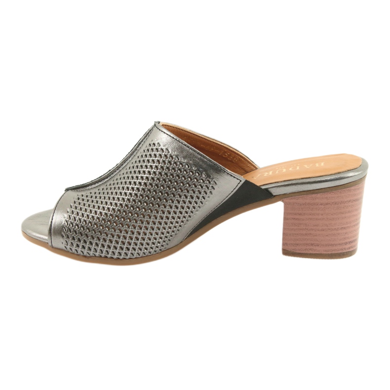 Badura Openwork -Lederkappen von Frauen 5311 Silber grau 2