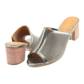 Badura Openwork -Lederkappen von Frauen 5311 Silber grau 4