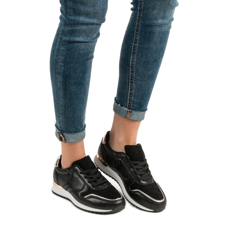 SHELOVET Lässige Sportschuhe schwarz 1