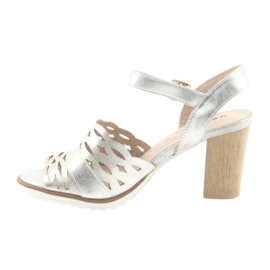 M.Daszyński Silberne Sandalen Daszyński 1846 post grau 2