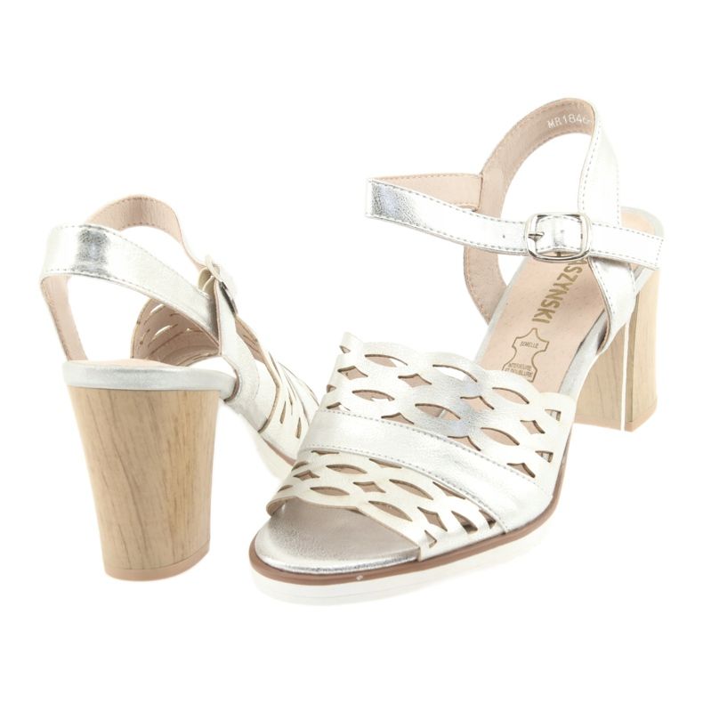 M.Daszyński Silberne Sandalen Daszyński 1846 post grau 4