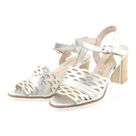 M.Daszyński Silberne Sandalen Daszyński 1846 post grau 3