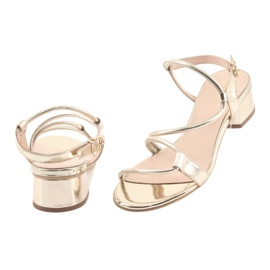 Edeo 3386 goldene Sandalen mit Absatz 4