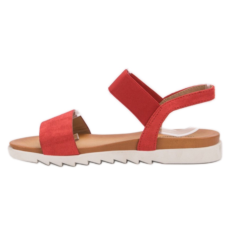 Primavera Rote Sandalen mit Gummiband 1