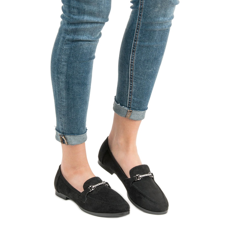 Balada Schwarze Wildleder-Loafer 2