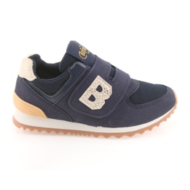 Befado Kinderschuhe bis 23 cm 516Y038 marineblau gelb 2