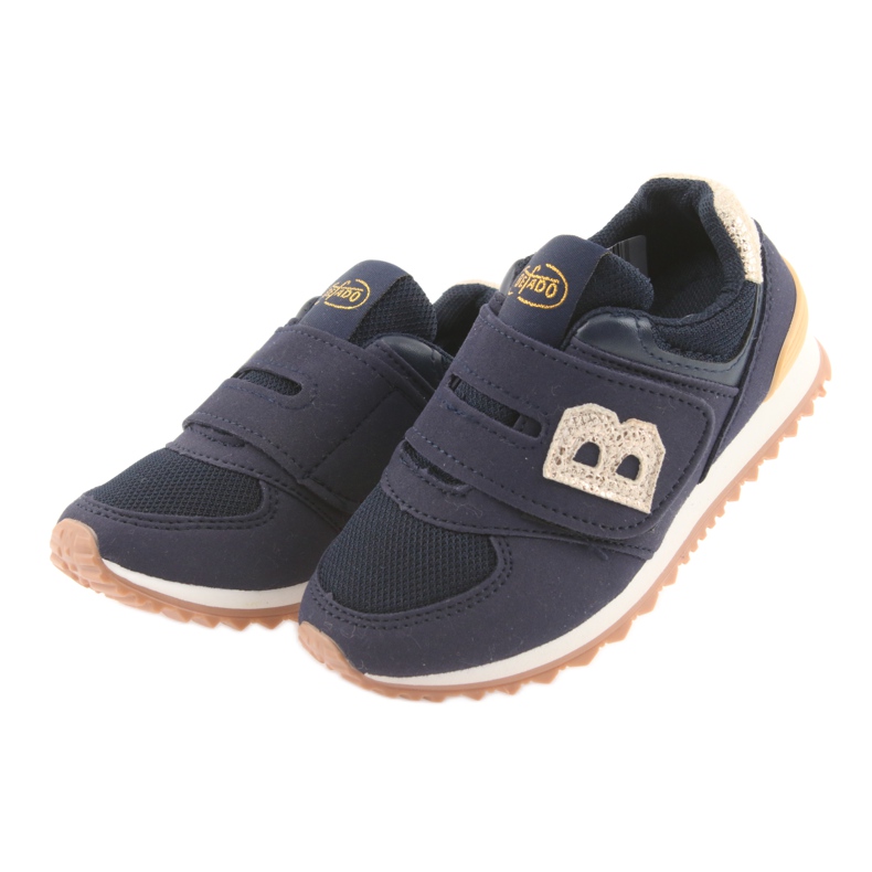 Befado Kinderschuhe bis 23 cm 516Y038 gelb navy blau 3