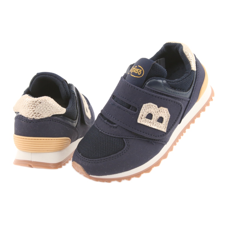 Befado Kinderschuhe bis 23 cm 516Y038 gelb navy blau 4