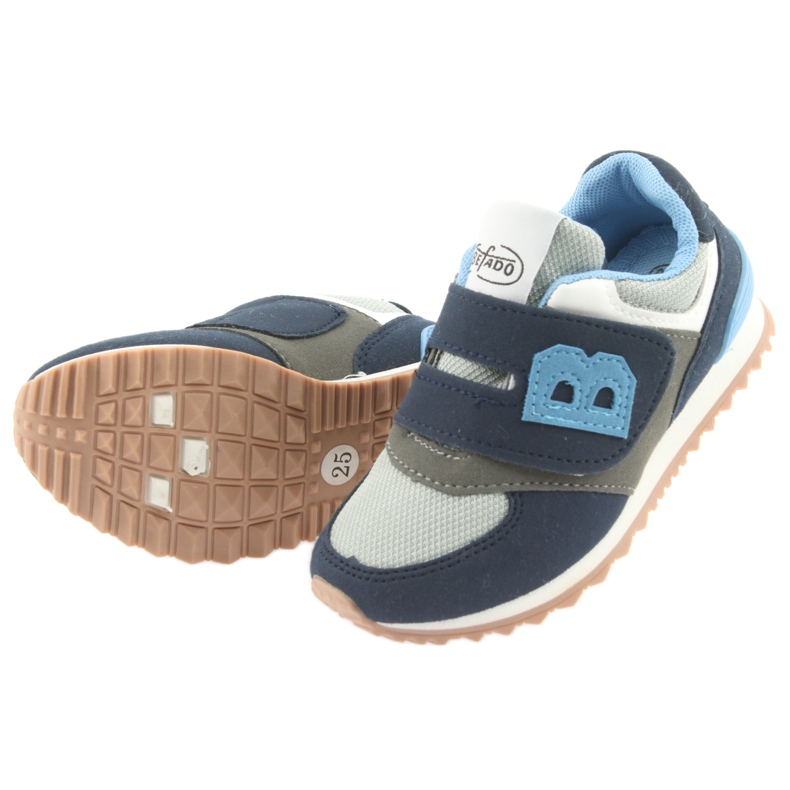 Befado Kinderschuhe 516Y041 grau navy blau 4