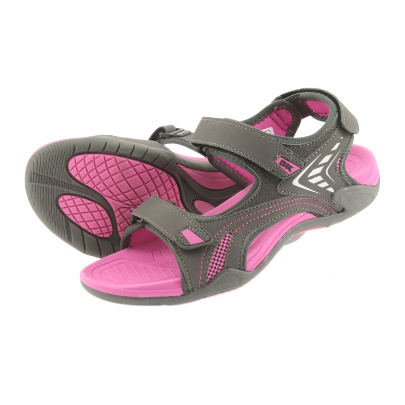 Damen DK Sandalen, hellgrauer EVA-Boden rosa 4