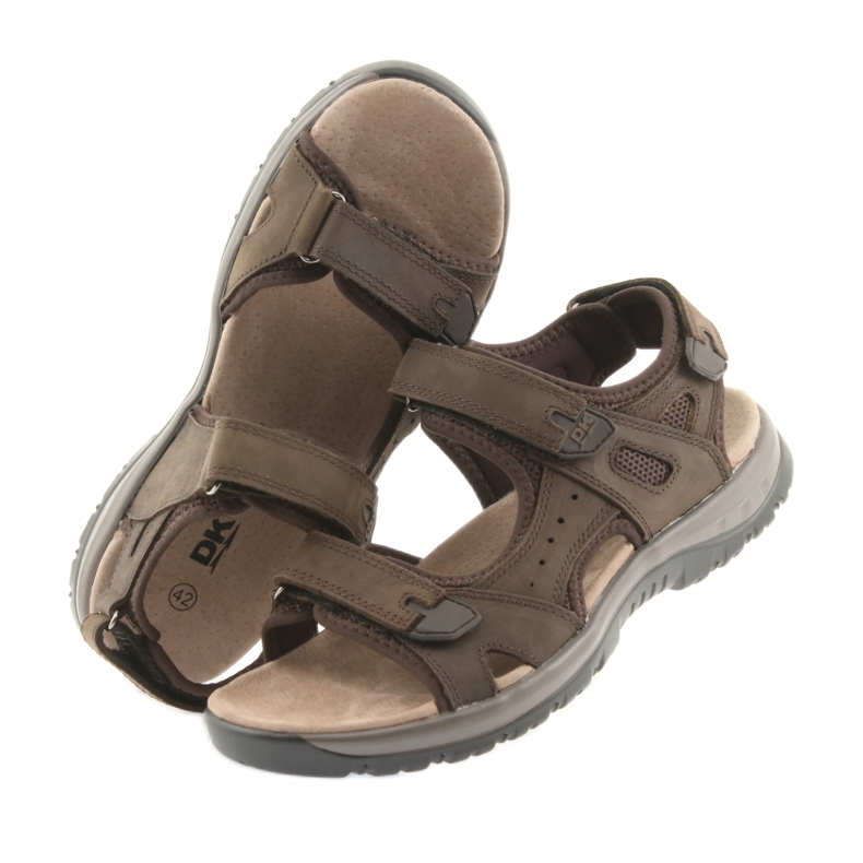 DK Brown Sandalen mit Klettverschluss und leichtem EVA-Boden braun 4