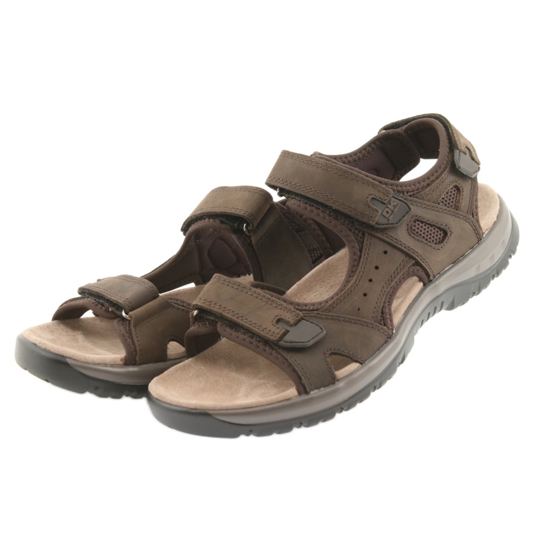 DK Brown Sandalen mit Klettverschluss und leichtem EVA-Boden braun 3