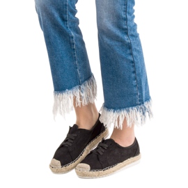 Ideal Shoes Espadrilles zum Schnüren schwarz 2