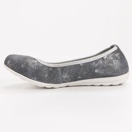 Filippo Ballerinas aus Leder grau 1