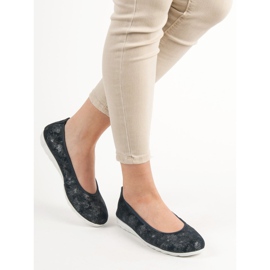 Filippo Ballerinas aus Leder blau 2