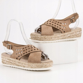 SHELOVET Espadrilles-Sandalen braun 1