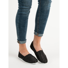 SHELOVET Glitzer-Sneaker zum Hineinschlüpfen schwarz 1