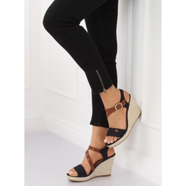 Keilsandalen BL-360 Navy braun marineblau 1