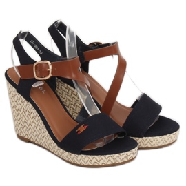 Keilsandalen BL-360 Navy braun marineblau 2