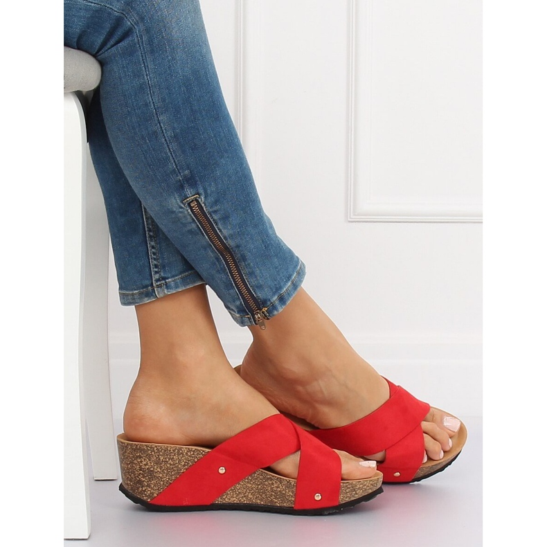 Rot G1560 Rote Keilpantoffeln 1