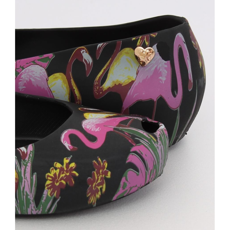 Meliski mit Flamingos schwarz CK85 Black lila mehrfarbig 1
