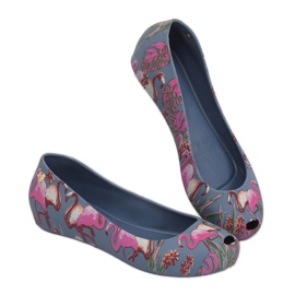 Meliski mit Flamingos marineblau CK85 Blau violett navy blau mehrfarbig 1