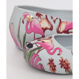 Meliski mit grauen Flamingos CK85 Grau lila mehrfarbig 1