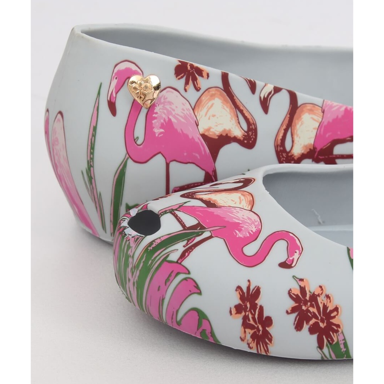 Meliski mit grauen Flamingos CK85 Grau lila mehrfarbig 1