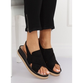 Schwarze Damensandalen G-202 Black 1