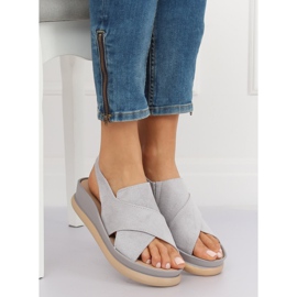 Graue Damensandalen G-202 Grau 2