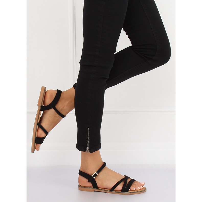 Schwarze Damensandalen S55 Schwarz 1