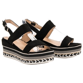 Primavera Boho Keilsandalen schwarz 1