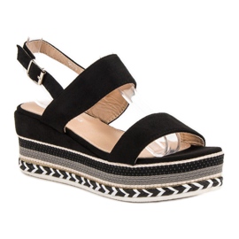 Primavera Boho Keilsandalen schwarz 2