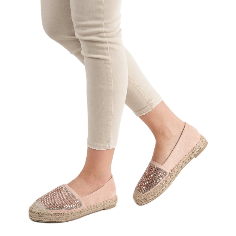 Espadrilles mit Zirkonia VICES rosa 2