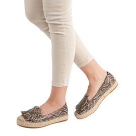 VICES Espadrilles mit Schlangenmuster braun mehrfarbig 1