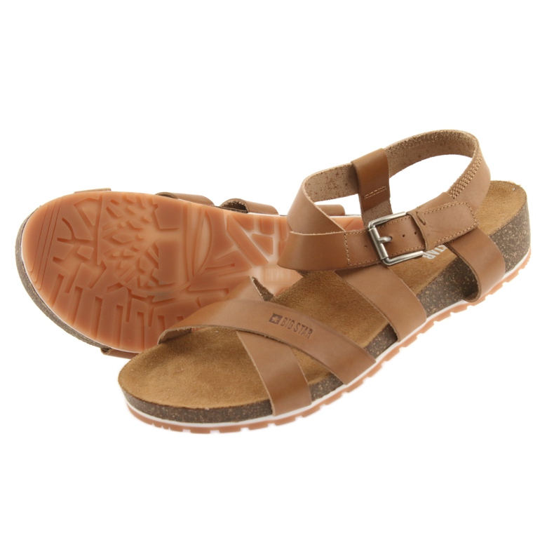 Big Star Damen Sandalen in Camel 274A010 braun 4