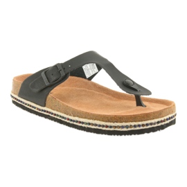 Damen profilierte Hausschuhe Big Star 274132 schwarz 1