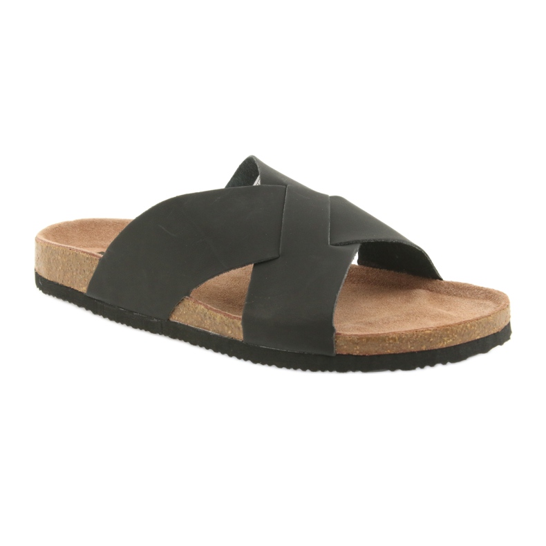 Herren profilierte Big Star 174603 schwarze Hausschuhe 1