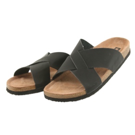 Herren profilierte Big Star 174603 schwarze Hausschuhe 3