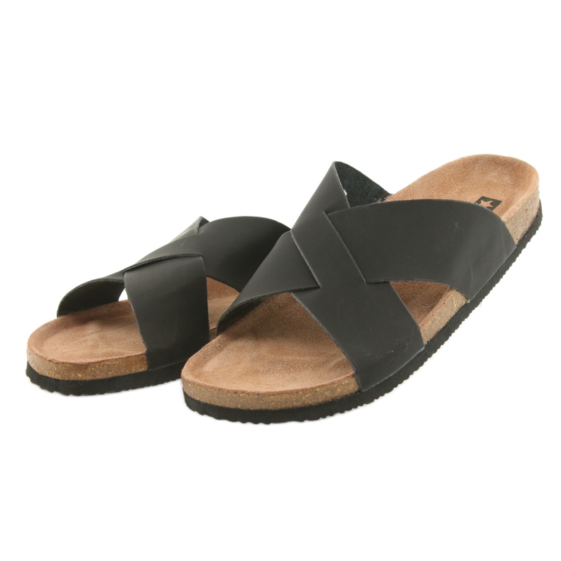 Herren profilierte Big Star 174603 schwarze Hausschuhe 3