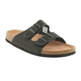 Herren profilierte Big Star 174605 schwarze Hausschuhe 1