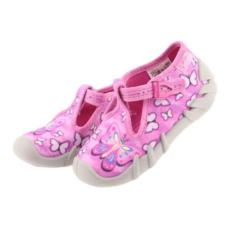 Befado Kinderschuhe 110P352 blau rosa 3