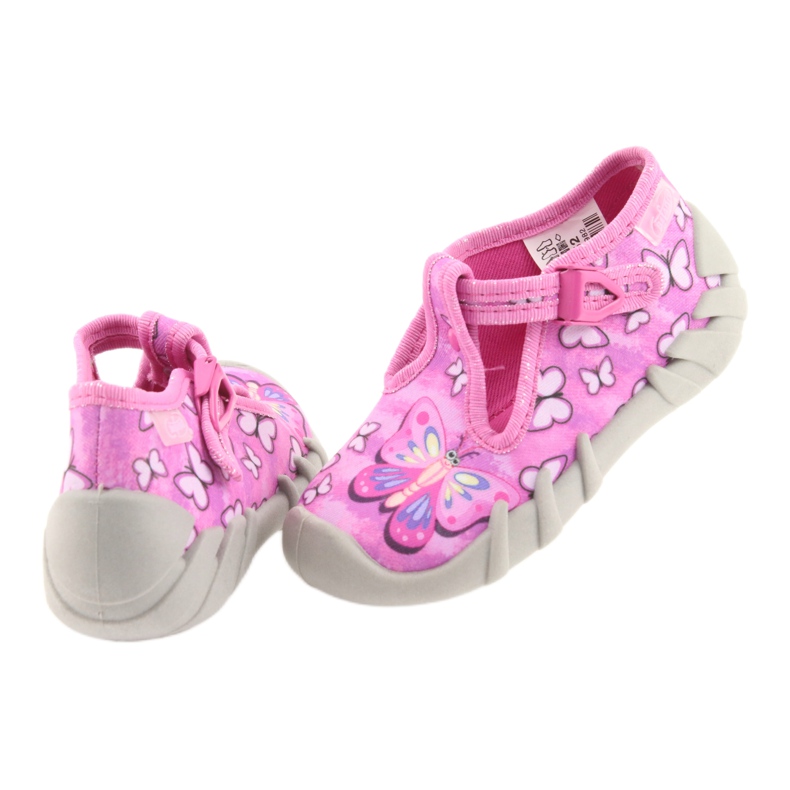 Befado Kinderschuhe 110P352 blau rosa 4