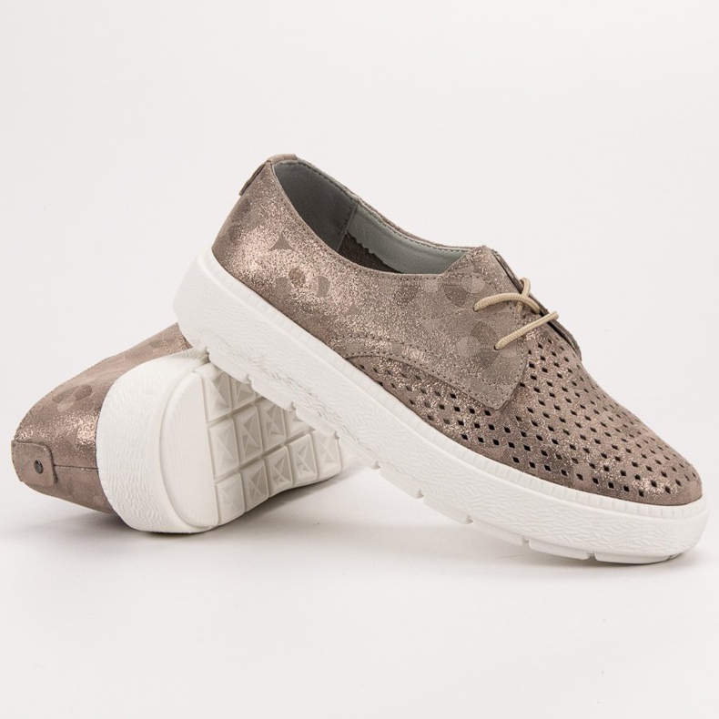 Goodin Leichte Lederschuhe mehrfarbig gelb 2