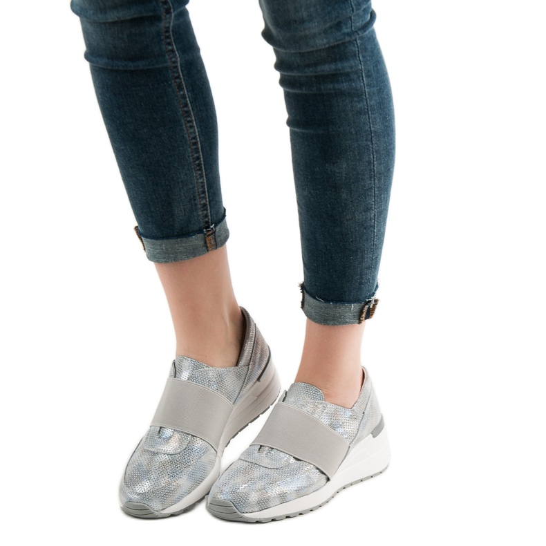 Goodin Slip-on-Lederschuhe grau 1