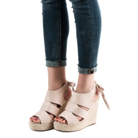 Cm Paris Beige Keilsandalen 2
