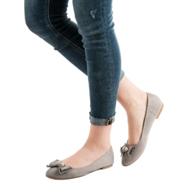 Super Mode Ballerina mit Schleife grau 1