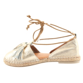 Damen Espadrilles, Badura, gebunden 4875 golden 2